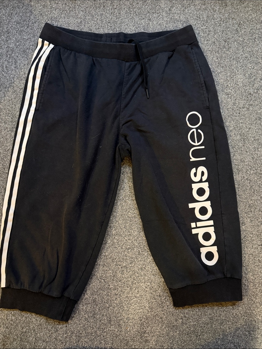 Adidas Neo Crop Sweatpants Elastic Waist Approx Size Medium (See desc)